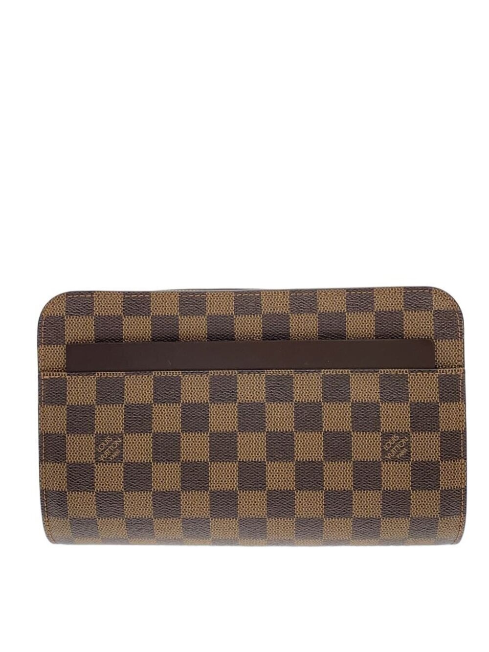 Louis Vuitton Saint Damier Over Canvas Leather Ebene Brown